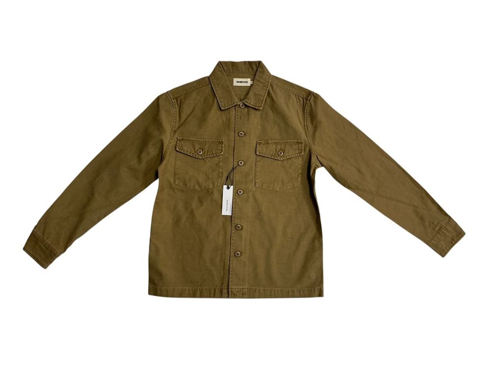 Taylor Stitch The Surplus Shirt Mens 38 M Field Khaki Reverse Sateen Overshirt N